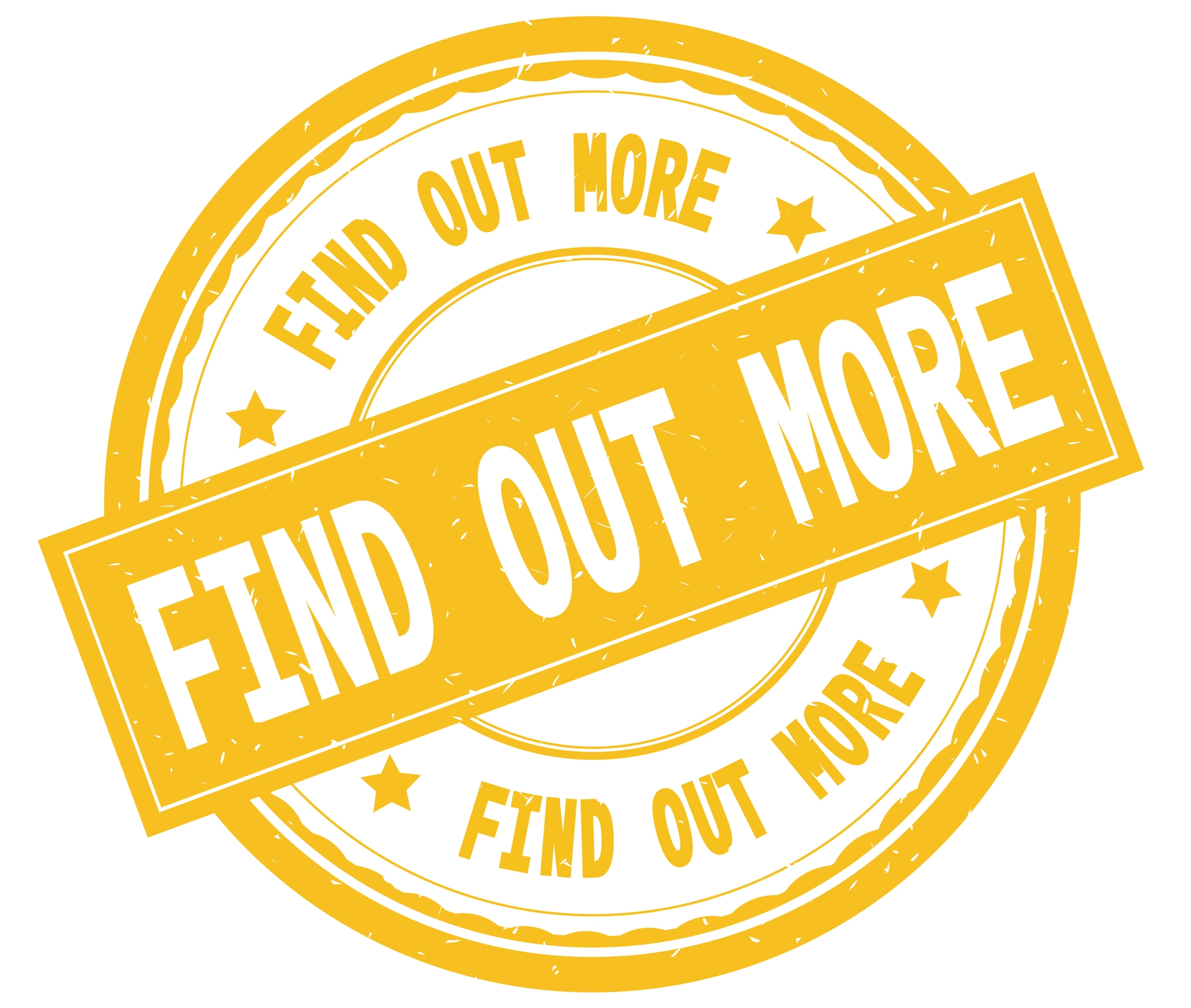 Please Find Out FIND OUT MORE , written text on yellow round rubber stamp. – A Wise Life
